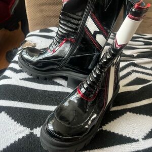 Jeffrey Campbell Pleather Moto Boots Women’s 10 NEW